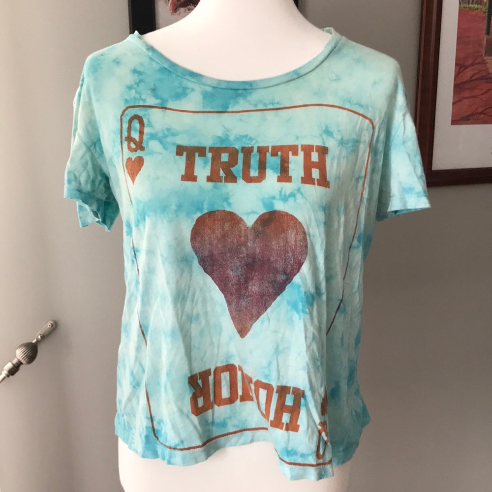 Short Sleeved Blue Tie Dye Shirt
